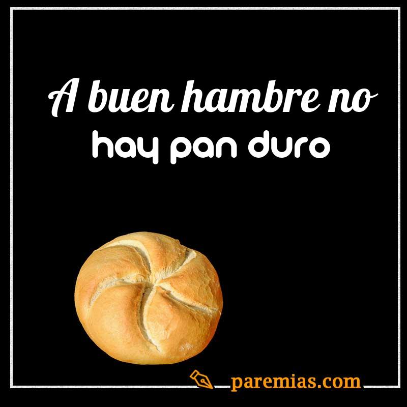 A buen hambre no hay pan duro