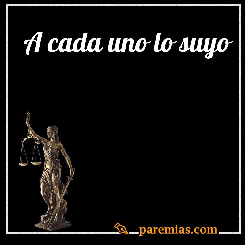 A cada uno lo suyo