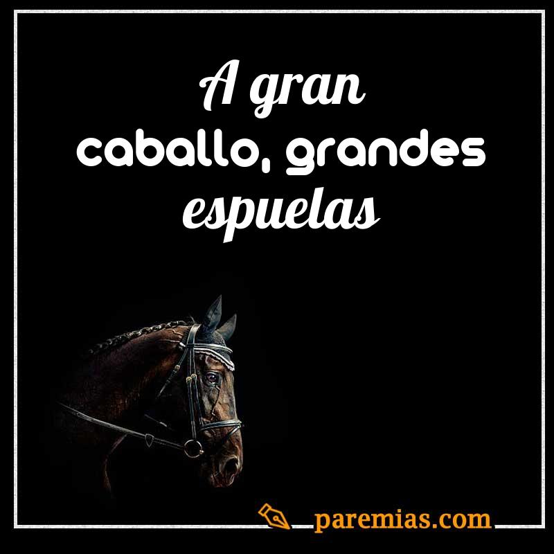 A gran caballo, grandes espuelas