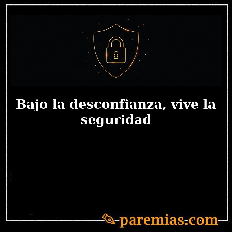 Bajo la desconfianza, vive la seguridad