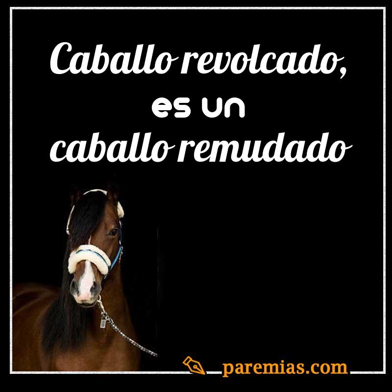 Caballo revolcado, es un caballo remudado