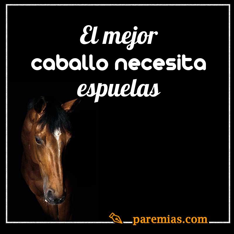El mejor caballo necesita espuelas