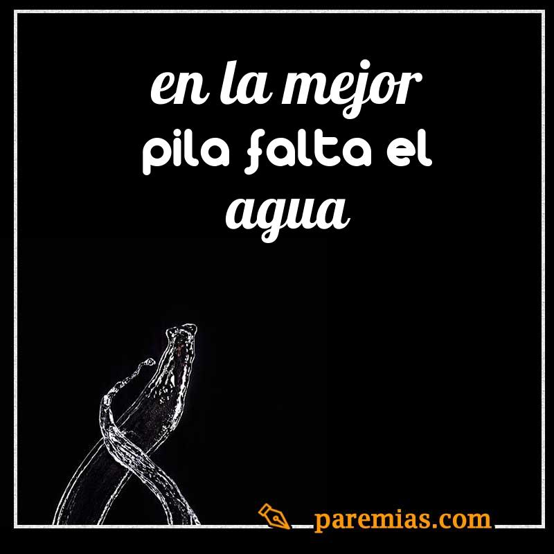 En la mejor pila falta el agua