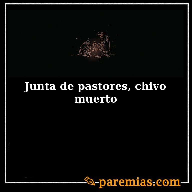 Junta de pastores, chivo muerto