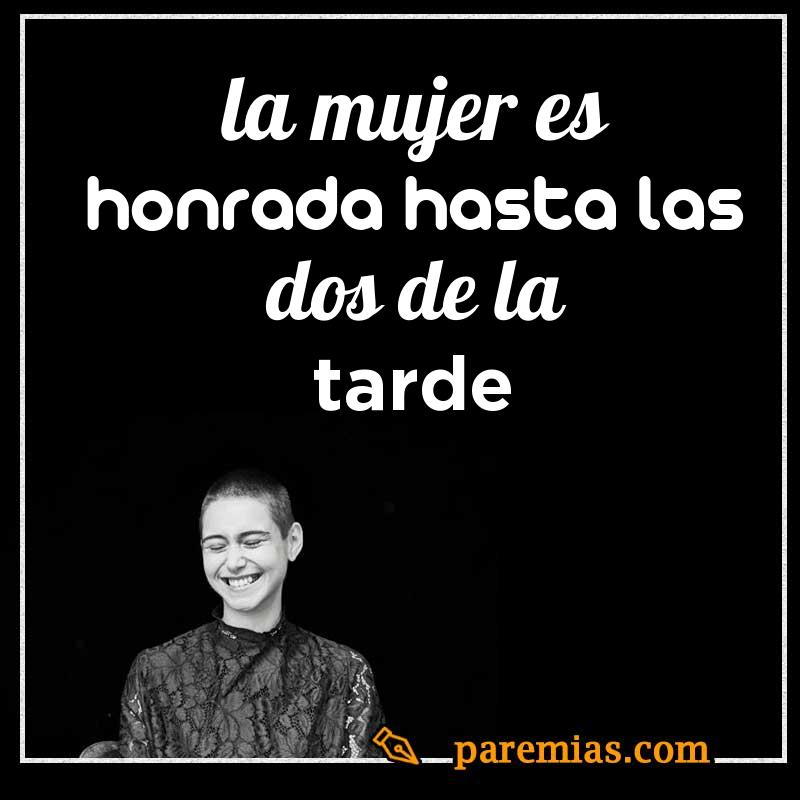 La mujer es honrada hasta las dos de la tarde