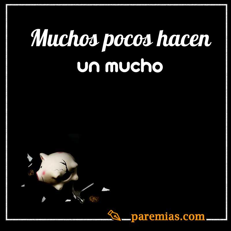 Muchos pocos hacen un mucho