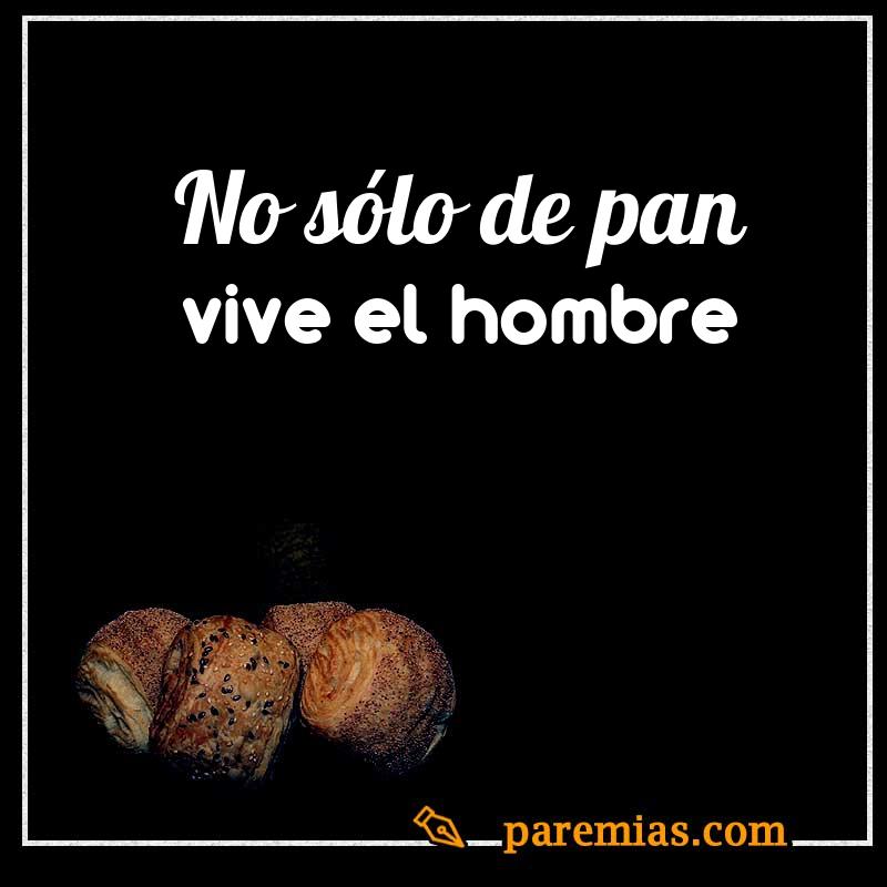 No sólo de pan vive el hombre