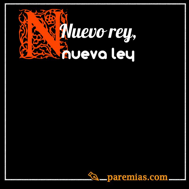 Nuevo rey, nueva ley